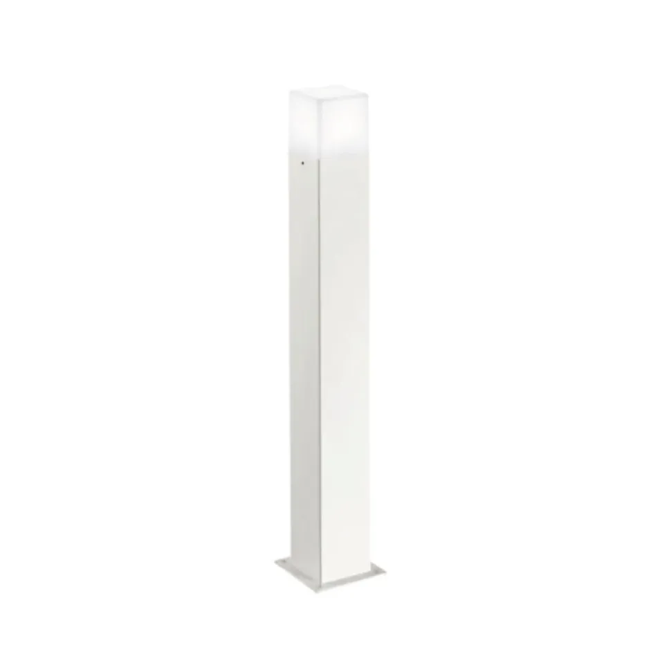 Gea luce adipi lampione da giardino moderno quadrato bianco