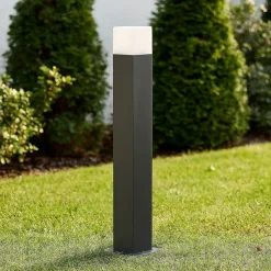 Gea luce aditi lampione da giardino antracite moderno quadrato