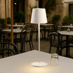 Gea luce brillia lampada da tavolo led 3w 3000k ip54 bianca moderna