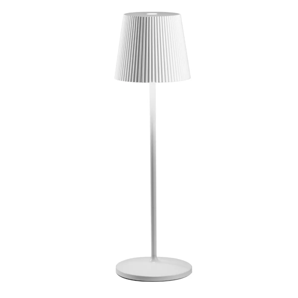 Gea luce brillia lampada da tavolo led 3w 3000k ip54 bianca moderna