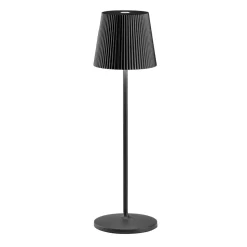 Gea luce brillia lampada da tavolo led 3w 3000k ip54 nera ricaricabile