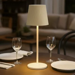 Gea luce brillia lampada da tavolo led 3w 3000k ip54 portatile beige