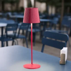 Gea luce brillia lampada da tavolino led 3w 3000k ip54 rossa minimal