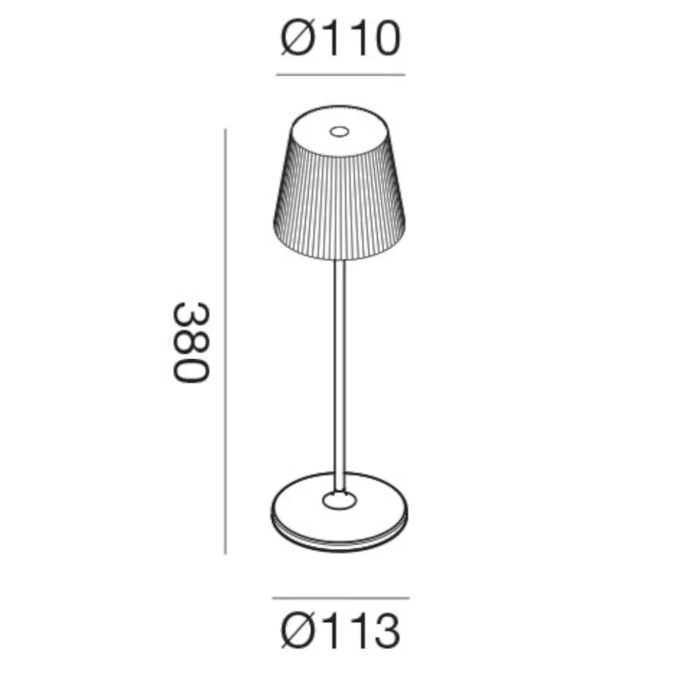 Gea luce brillia lampada da tavolo led 3w 3000k ip54 portatile blu