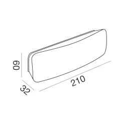 Gea luce dagr segnapasso da esterno 7w 4000k antracite