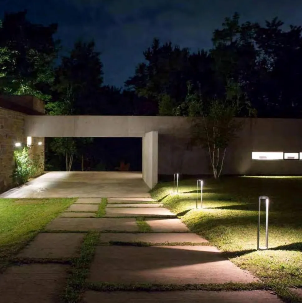 Gea luce eurus lampione da giardino led 4000k ip65 antracite h50 cm