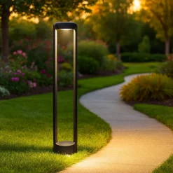 Gea luce eurus lampione da giardino led 3000k antracite ip65 h80 cm