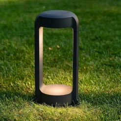 Gea luce eurus lampione da giardino led 3000k ip65 antracite h30 cm