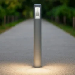 Gea luce janet lampione da giardino moderno grigio