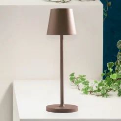 Gea luce lampada da tavolo led 3w 3000k ip54 marrone