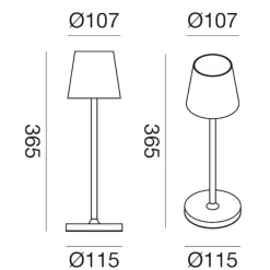 Gea luce lampada da tavolino led 3w 3000k ip54 per esterno