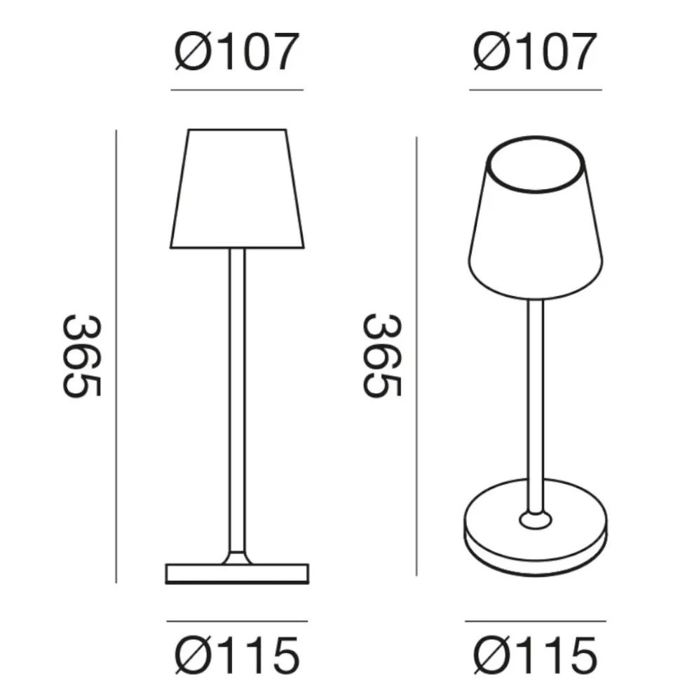 Gea luce lampada da tavolino led 3w 3000k ip54 per esterno