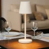 Gea luce lampada da tavolino led 3w 3000k ip54 bianca moderna