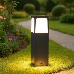 Gea luce lampioncino da esterno ip44 antracite h30 cm