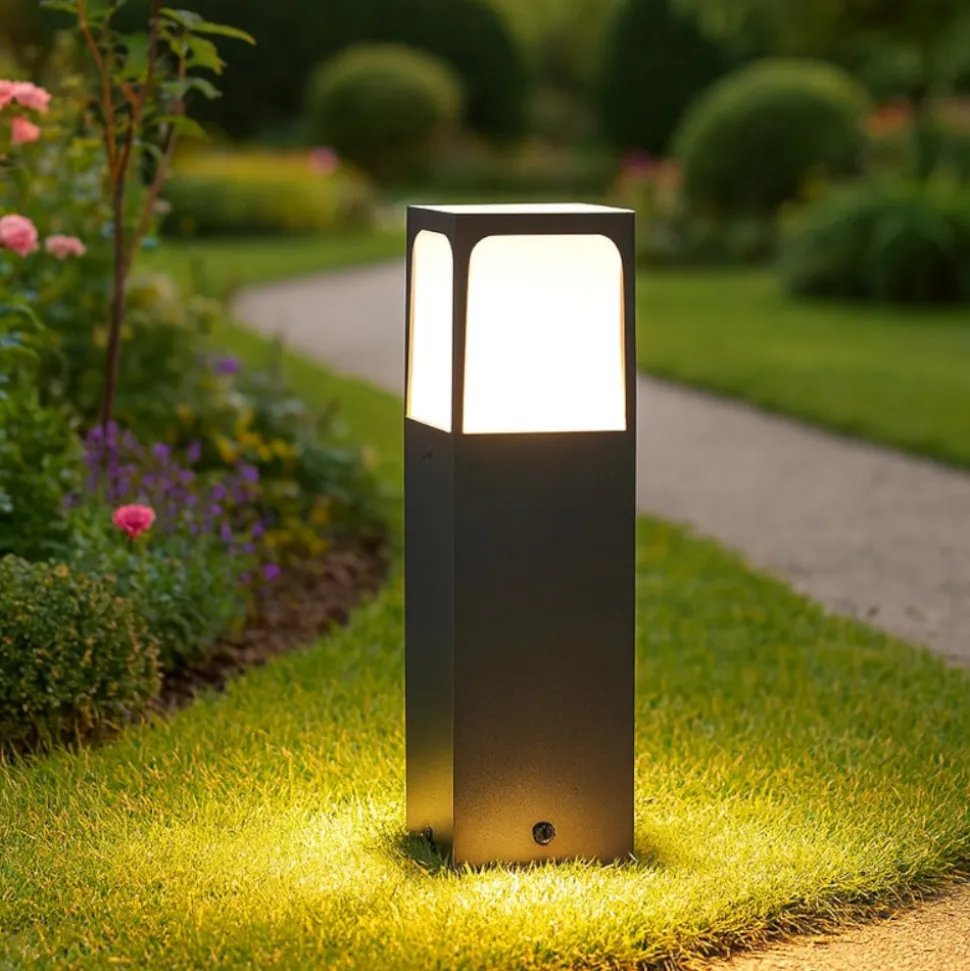 Gea luce lampioncino da esterno ip44 antracite h30 cm