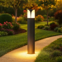 Gea luce lampioncino da giardino ip44 antracite h50 cm