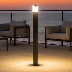 Gea luce lampioncino da giardino ip44 antracite h80 cm