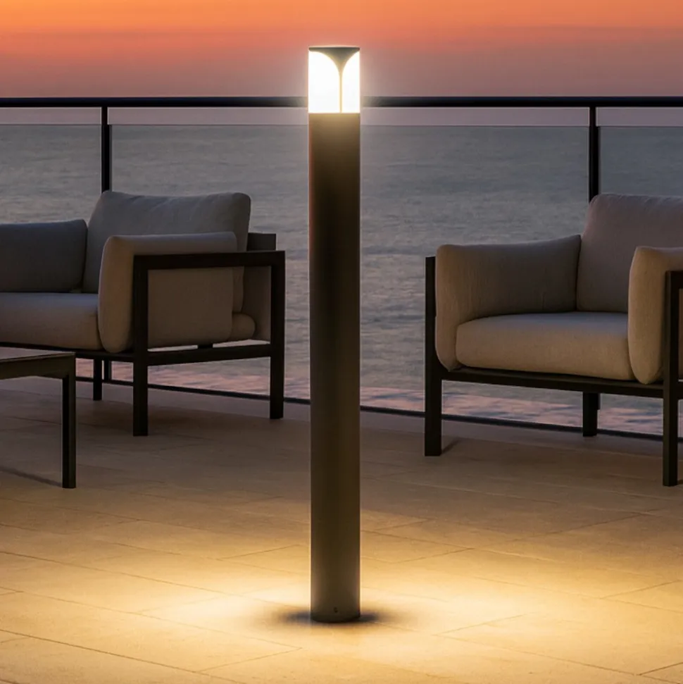 Gea luce lampioncino da giardino ip44 antracite h80 cm