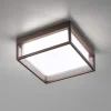 Gea luce plafoniera per esterno moderna ip65 marrone led cct