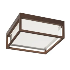 Gea luce plafoniera per esterno moderna ip65 marrone led cct