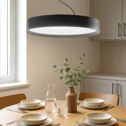 Gea luce ava lampadario cucina led 70w da 3000k a 4000k nero
