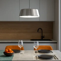 Gea luce blanca lampadario per cucina moderna nickel
