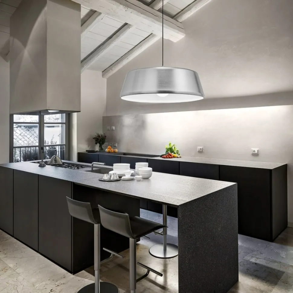 Gea luce blanca lampadario per cucina moderna nickel