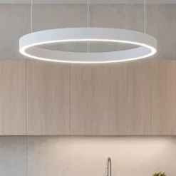 Gea luce criseide lampadario cucina led 80w 3000k bianco rotondo