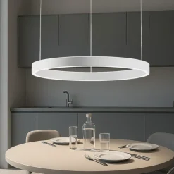 Gea luce criseide lampadario cucina led 80w 3000k bianco rotondo