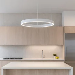 Gea luce criseide lampadario cucina led 80w 3000k bianco rotondo