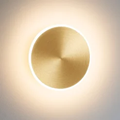Gea luce fortuna applique led 20w 3000k oro rotonda moderna