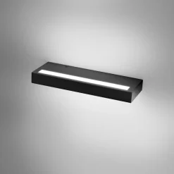 Gea luce gap applique da parete led 34w 3000k rettangolare nera