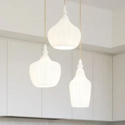 Gea luce lampadario cucina cleofe bianco 3 luci