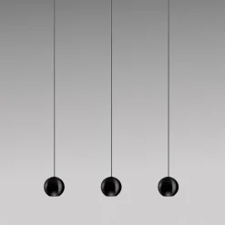 Gea luce lampadario per cucina guya nero 3 lampade sfere led 24w 3000k