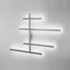 Gea luce rake applique da parete led 70w 3000k grigio