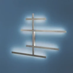 Gea luce rake applique da parete led 70w 3000k grigio