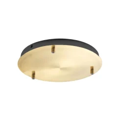 Gea luce rosone rotondo 30 cm metallo ottone 3 fori