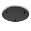 Gea luce rosone rotondo metallo nero diametro 30cm 3 fori