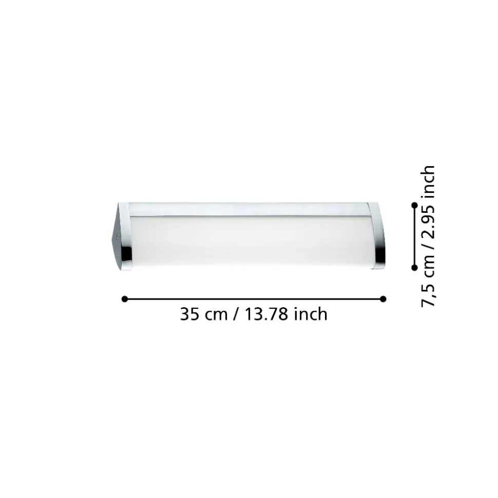 Gita eglo plafoniera da bagno bianco led 4000k ip44