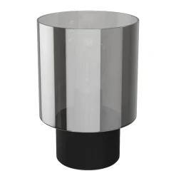 Gorosiba eglo abat-jour da comodino nera design minimal in vetro
