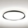 Grande plafoniera rotonda nera da soggiorno led 55w 3000k 4000k atena vivida