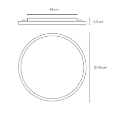 Grande plafoniera rotonda nera da soggiorno led 55w 3000k 4000k atena vivida
