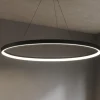 Grande lampadario ovale nero led 80w 3000k 4000k vivida lifering-o