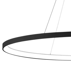 Grande lampadario ovale nero led 80w 3000k 4000k vivida lifering-o