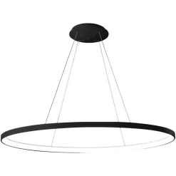 Grande lampadario ovale nero led 80w 3000k 4000k vivida lifering-o