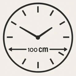 Grande orologio a parete design minimalista effetto specchio bronzo