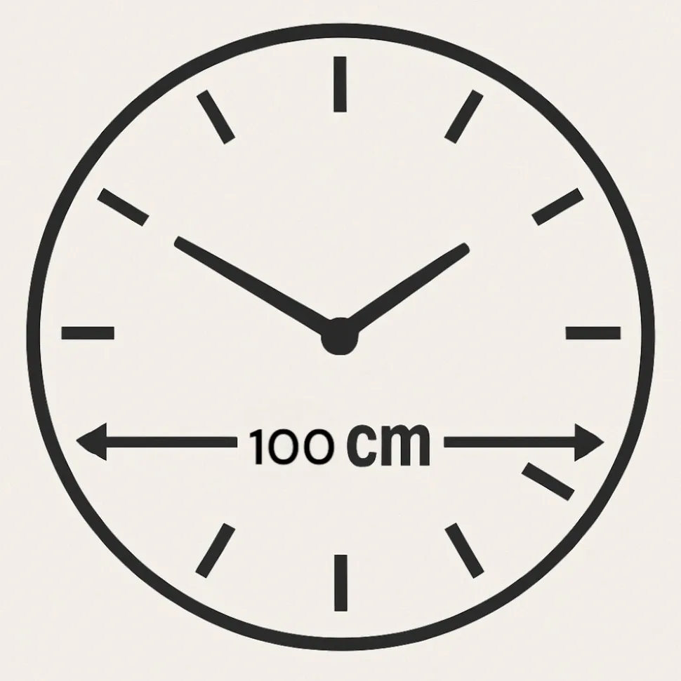 Grande orologio a parete design minimalista effetto specchio bronzo