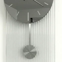 Grande orologio a pendolo 60x100 in vetro specchio design moderno