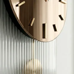 Grande orologio a pendolo 60x100 specchio bronzo design moderno