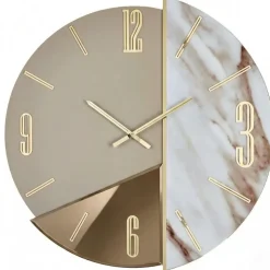 Grande orologio 80cm da parete rotondo moderno resina-legno-vetro